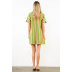 Palm Beach Stripe Shirt Dress