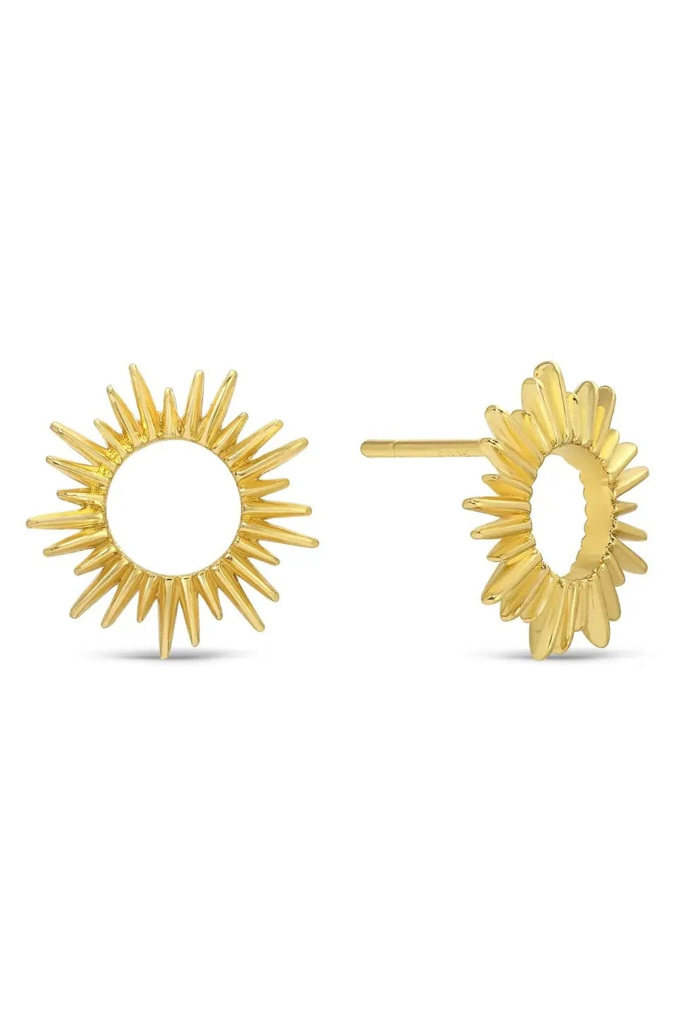 Open Sun Stud Earrings