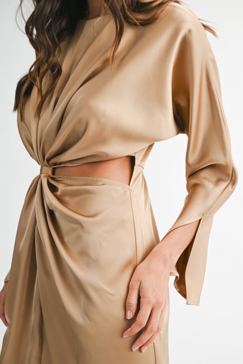 The Mocha Twist Midi Dress