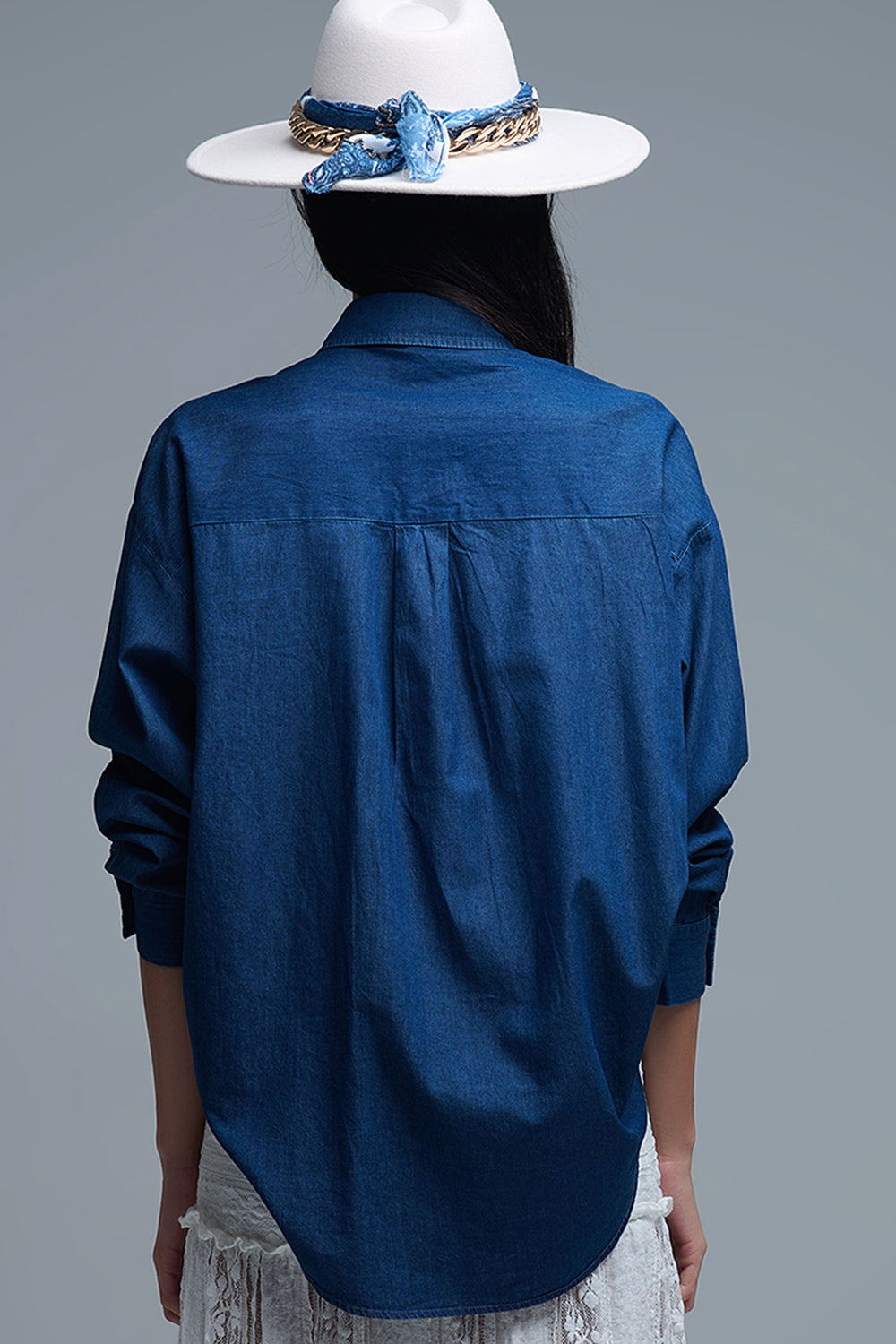 The Abstract Button Denim Shirt