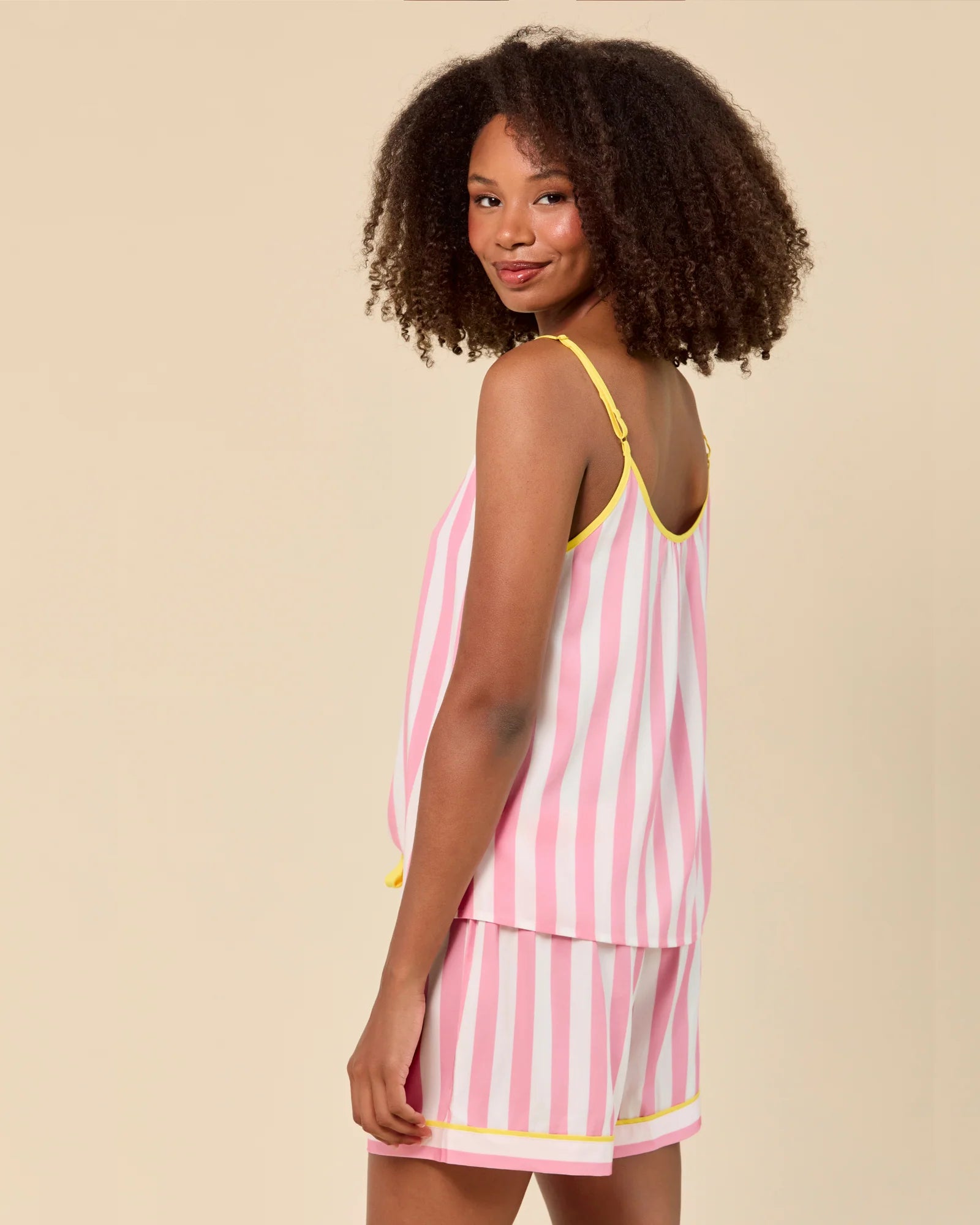 Retro Stripe Cami Shorts Pajama Set