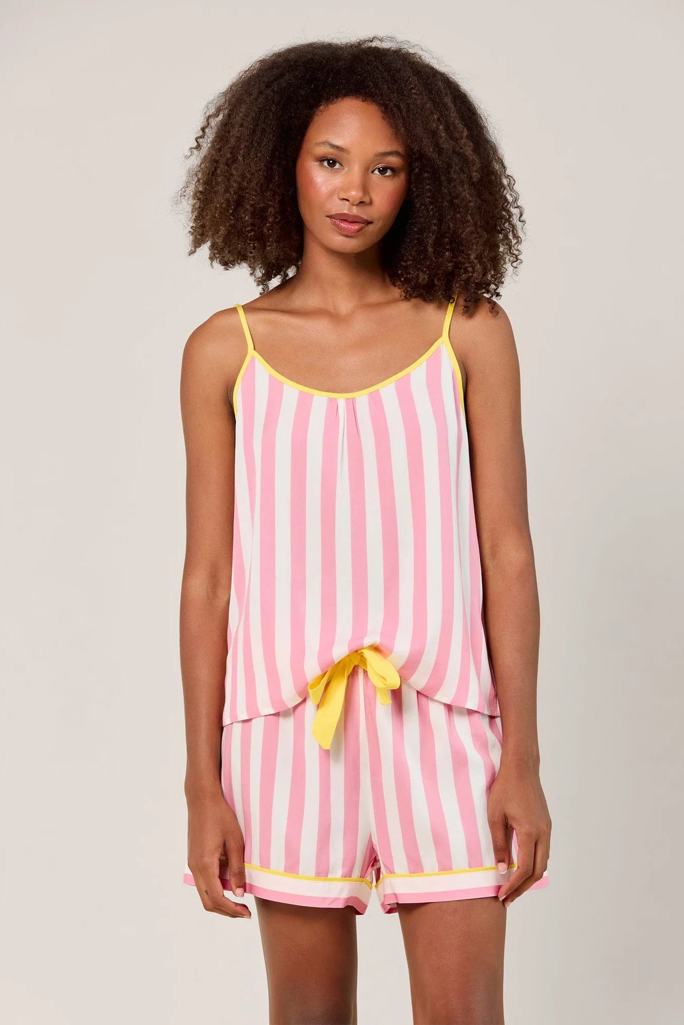 Retro Stripe Cami Shorts Pajama Set