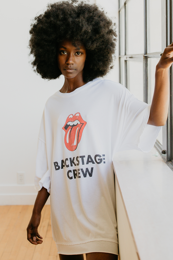 People of Leisure: Rolling Stones Backstage Crew Oversized Tee