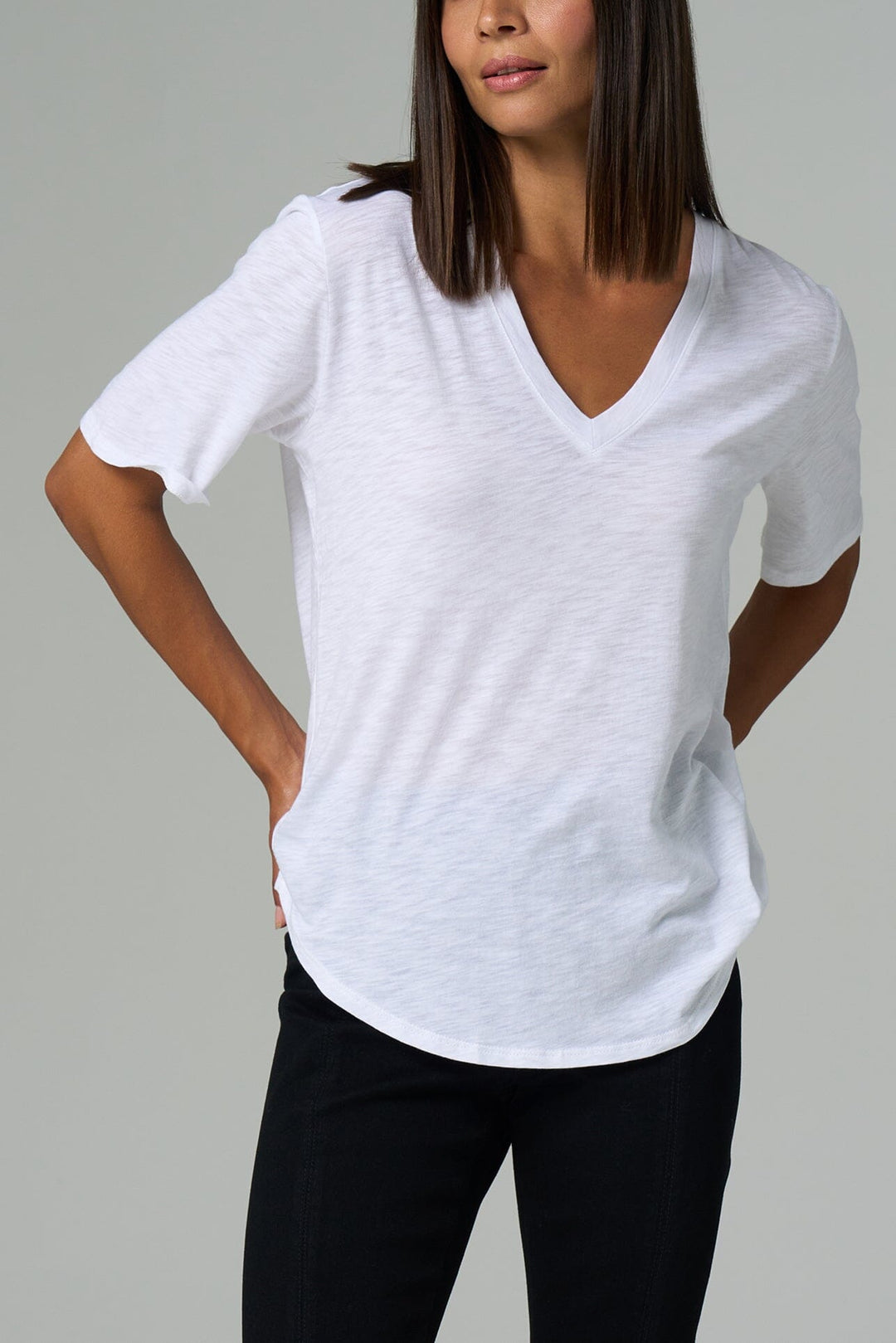 Slub Jersey V-Neck Tee