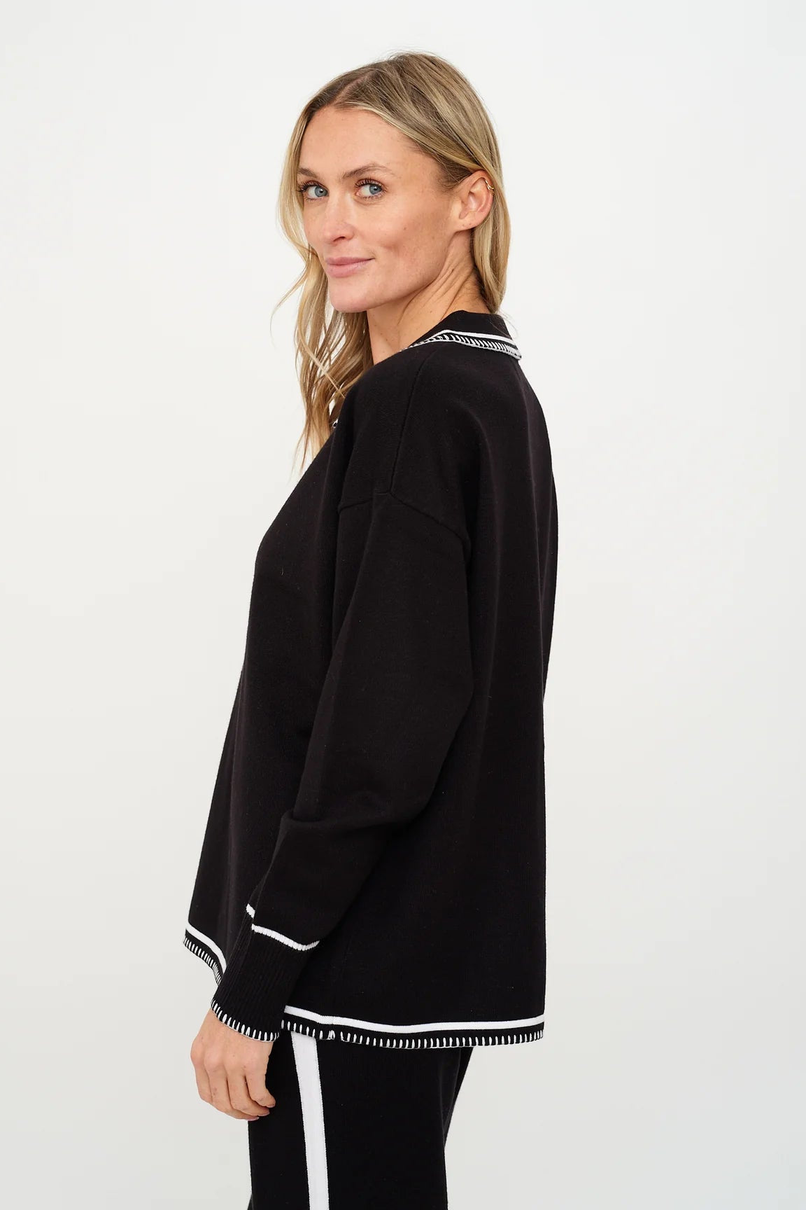 Kellie Stitched V-Neck Top