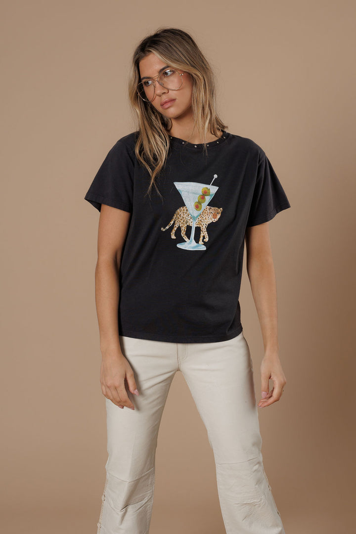 LEOPARD MARTINI TEE