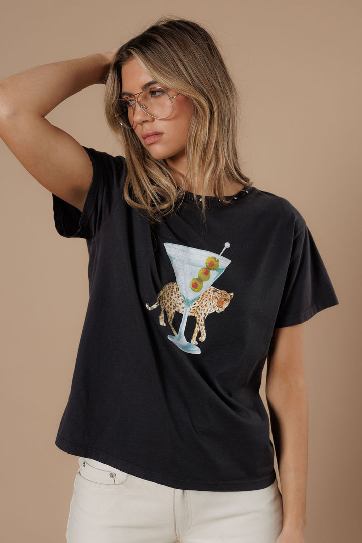 LEOPARD MARTINI TEE