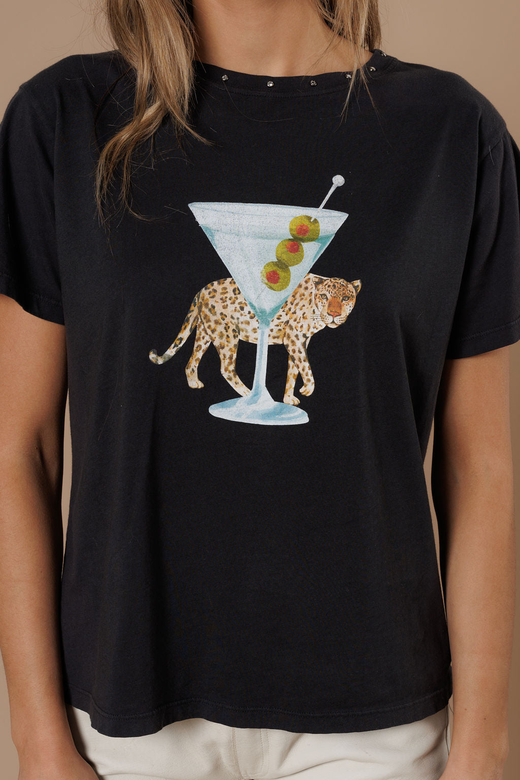 LEOPARD MARTINI TEE