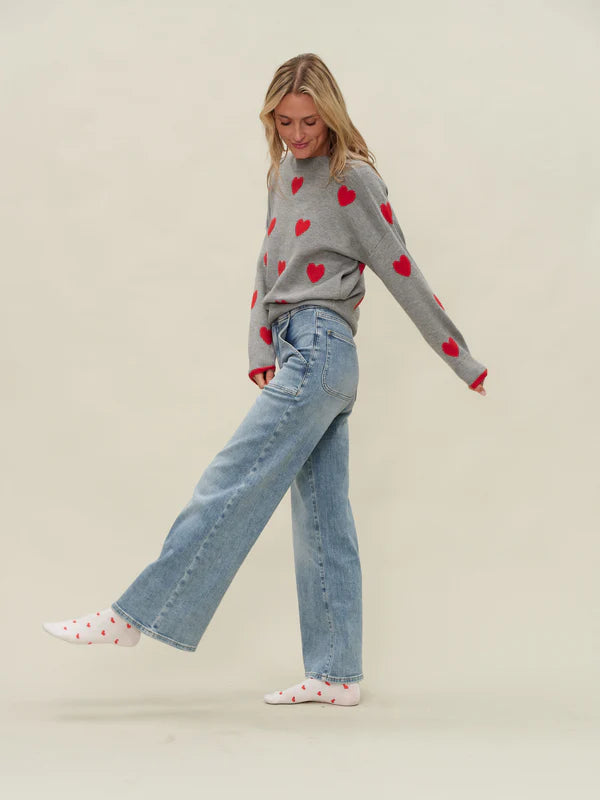 SIX FIFTY | Valentina Graphic Heart Sweater