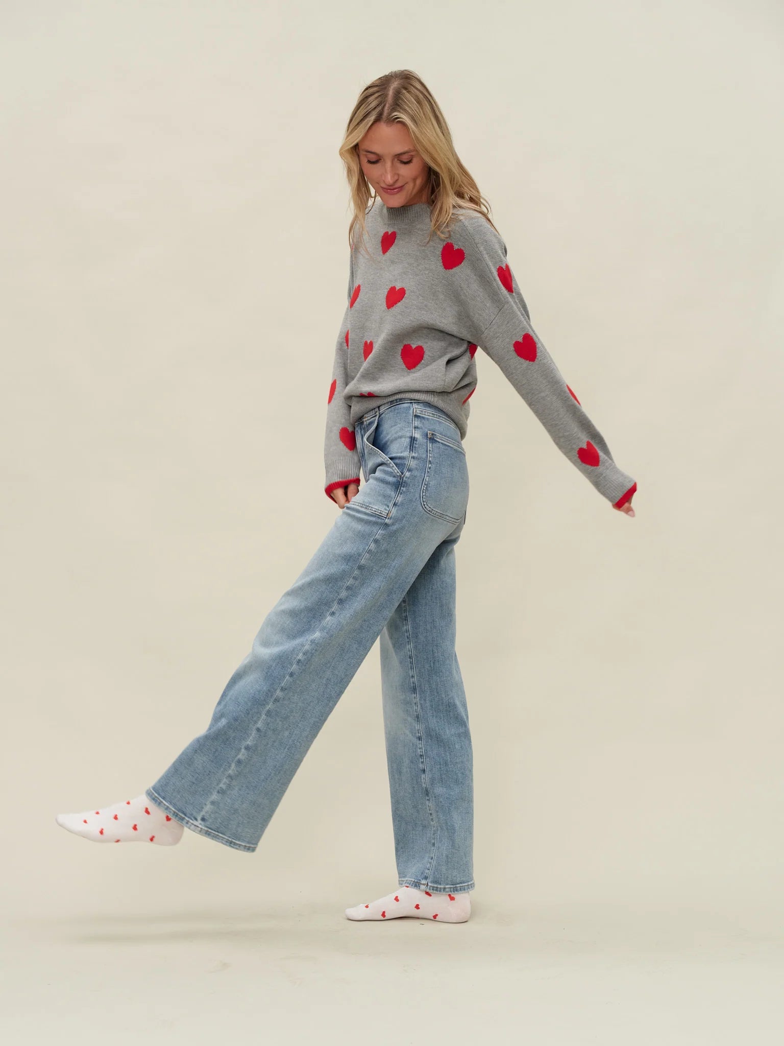 Valentina Graphic Heart Sweater