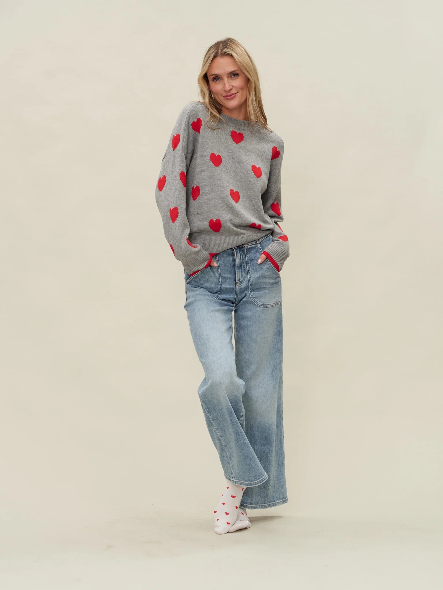 Valentina Graphic Heart Sweater
