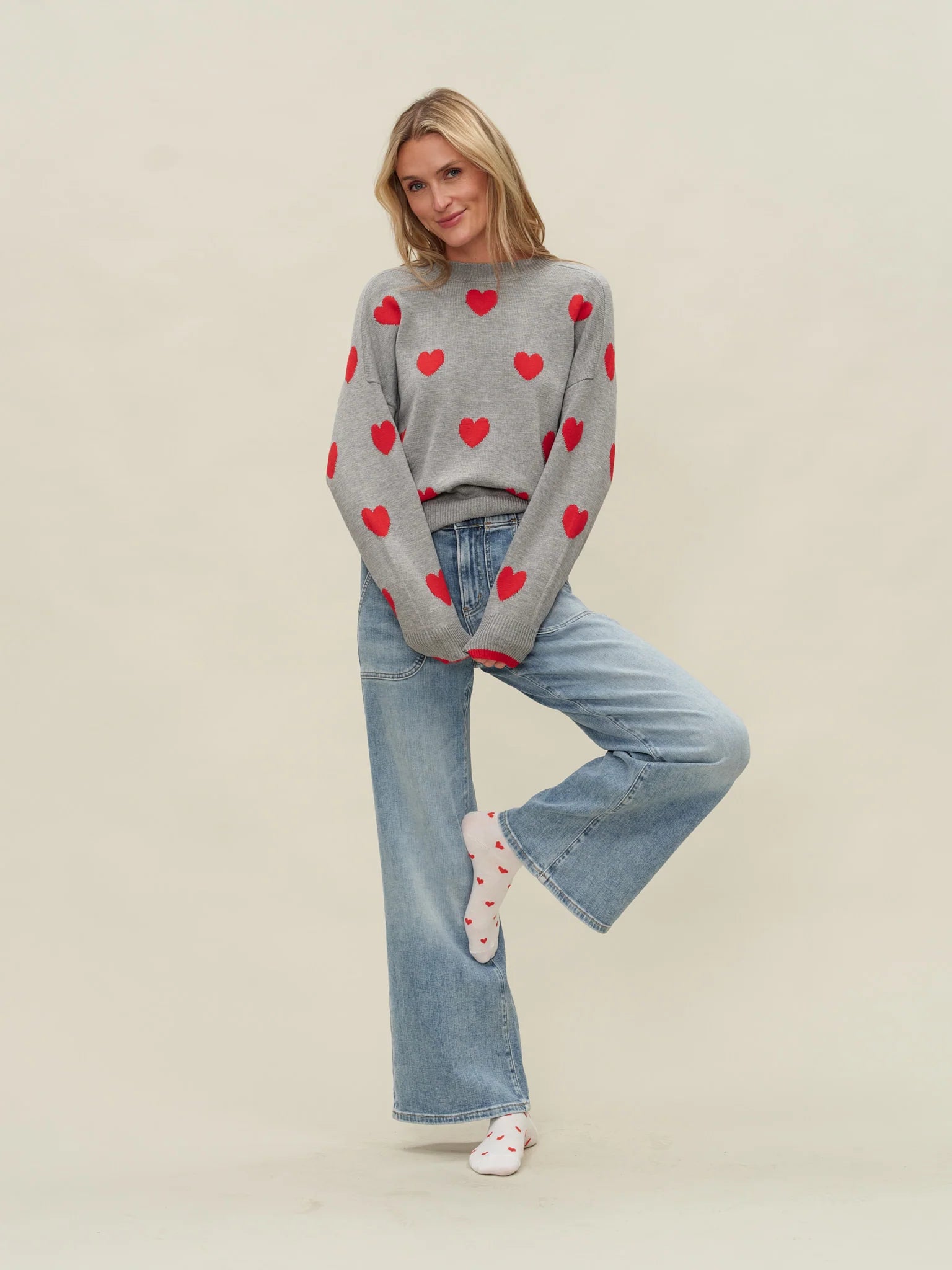 Valentina Graphic Heart Sweater