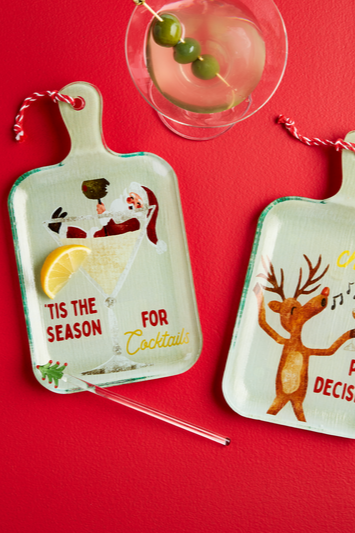 Santa Glass Bar Board Set