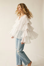 Sunday Garden Ruffle Blouse