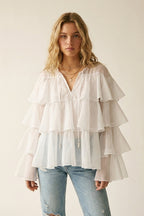 Sunday Garden Ruffle Blouse