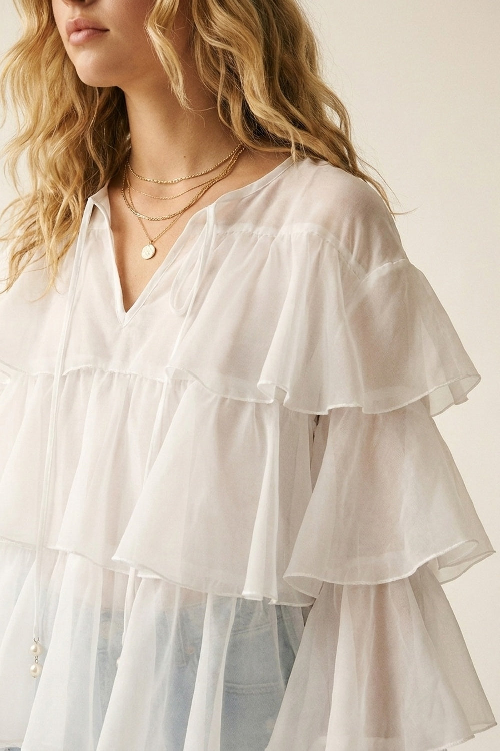 Sunday Garden Ruffle Blouse