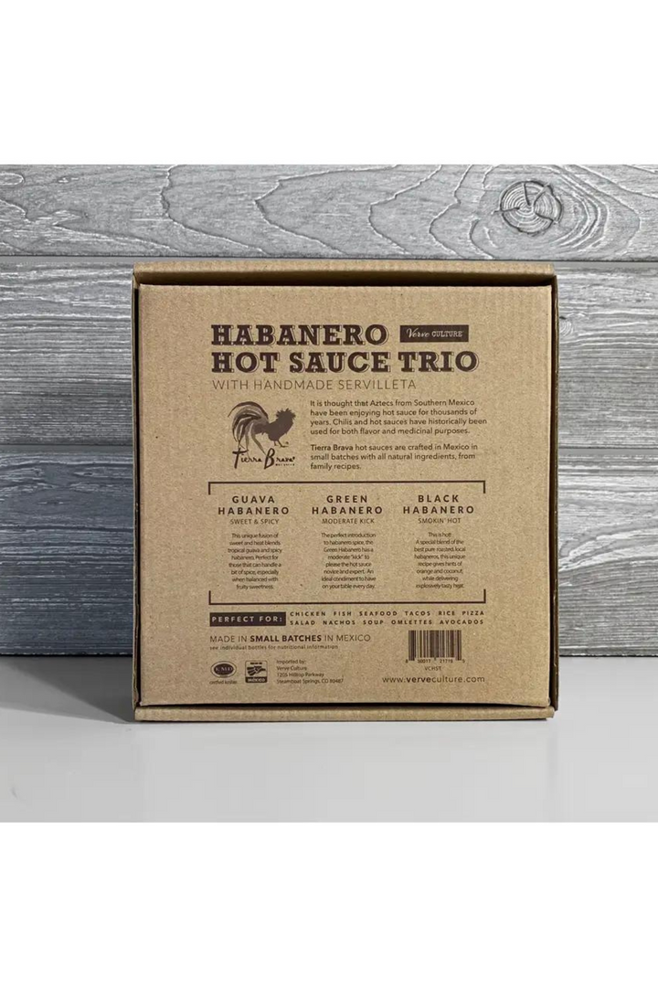 Habanero Hot Sauce Trio + Servilleta Napkin