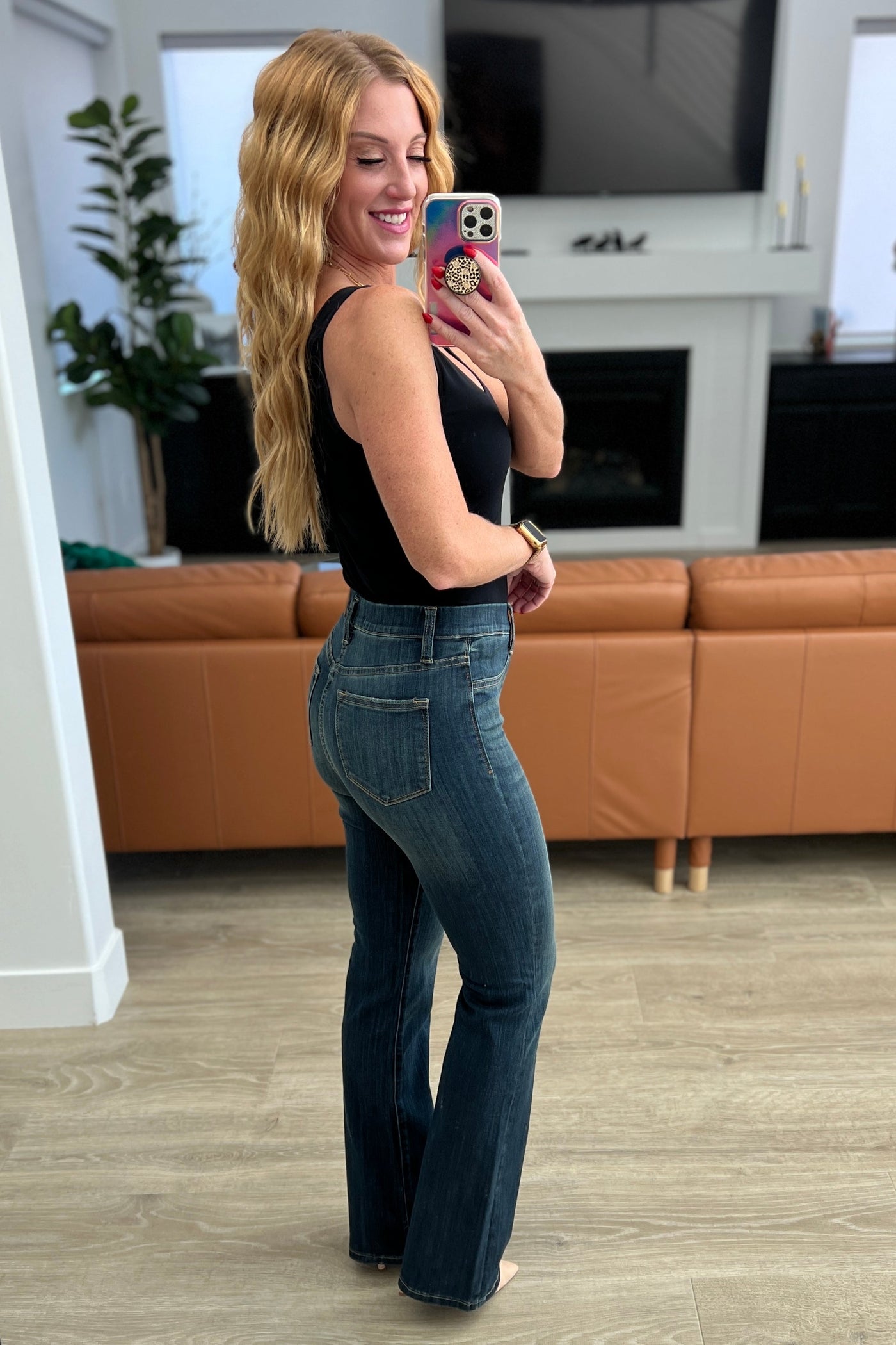 Judy Blue: Rickie High Rise Pull On Slim Bootcut Jeans