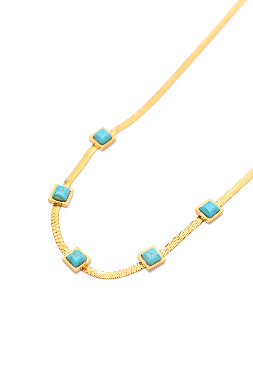 Stockyards Turquoise Squares Necklace